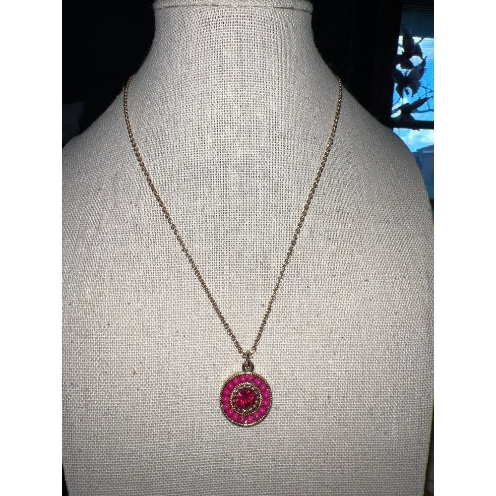 Sophia Collection Red Crystal Necklace Earring Set